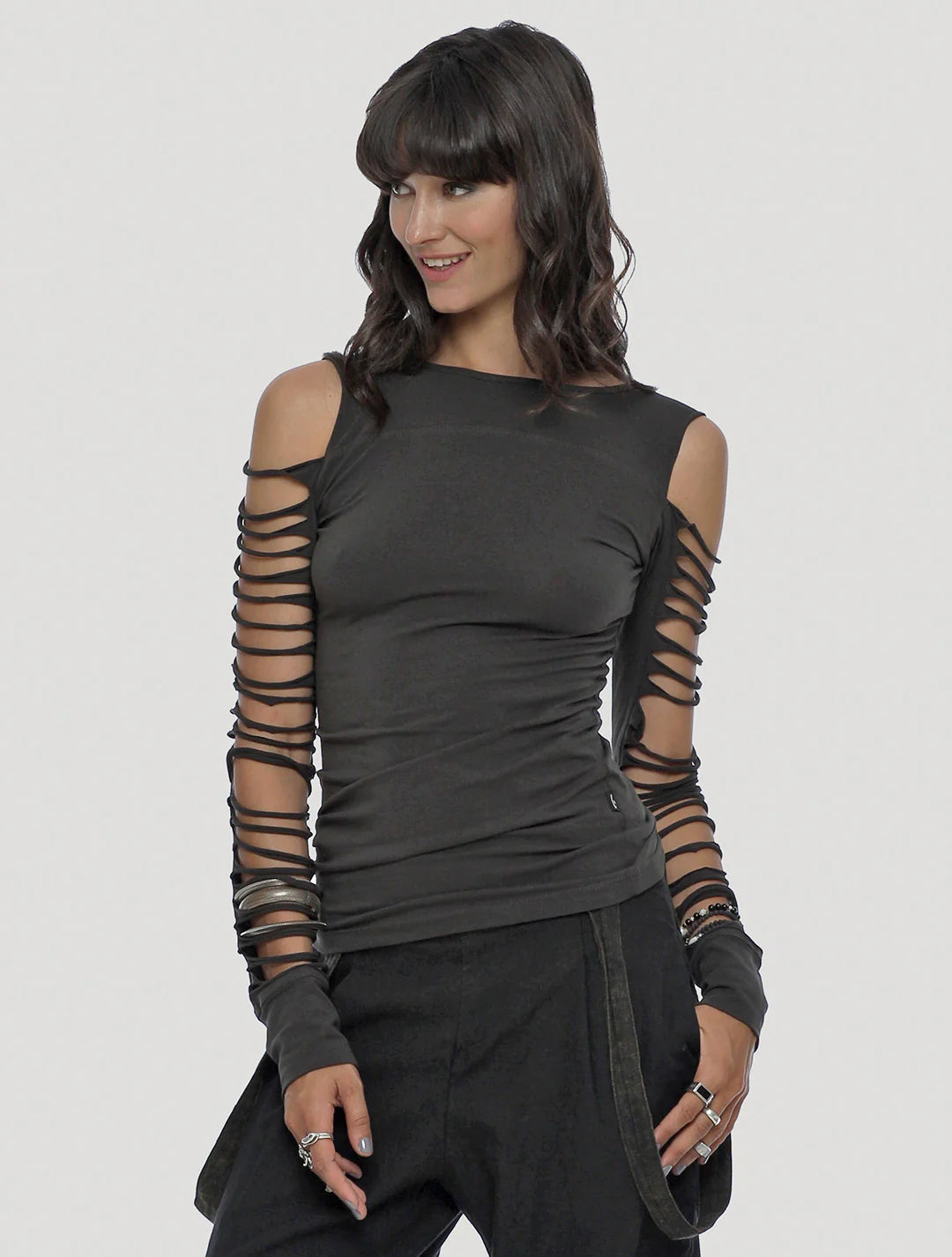 BOGO NEW Long Sleeves Top In Olive Noir