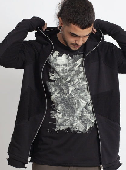 NEPTUNE Unisex Hood Jacket In Black