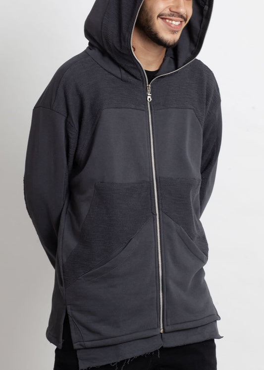 NEPTUNE Unisex Hood Jacket In Grey
