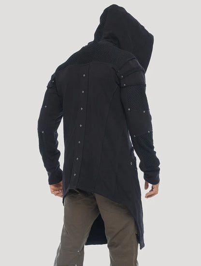 NEO STEAMED Hoodie Coat In Black