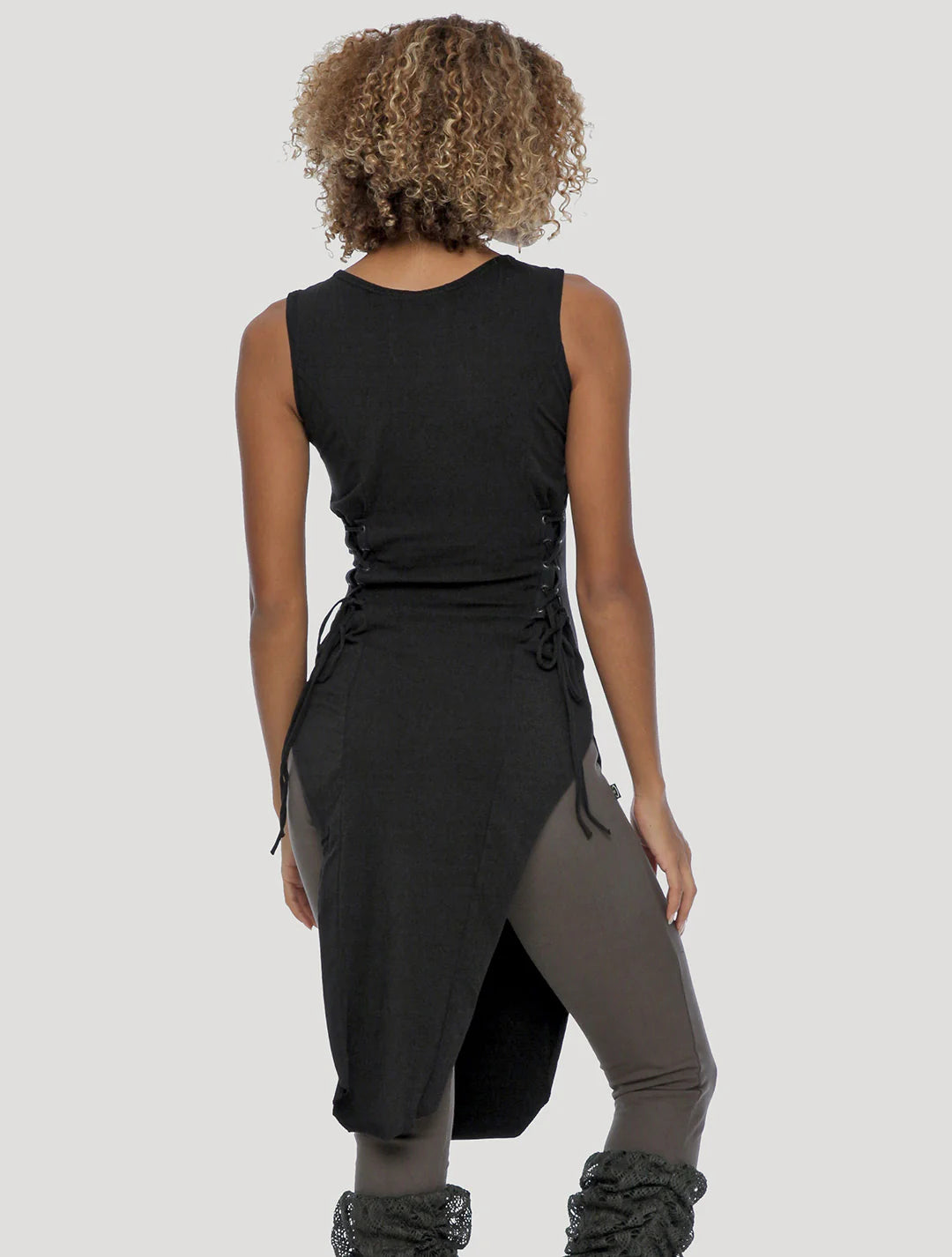 OLMAC Sleeveless Tunic In Black