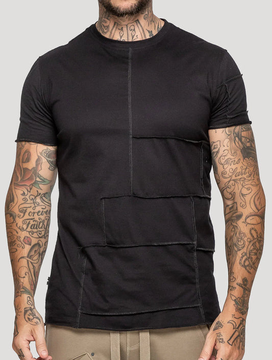 PATCHWORK T-Shirt In Black