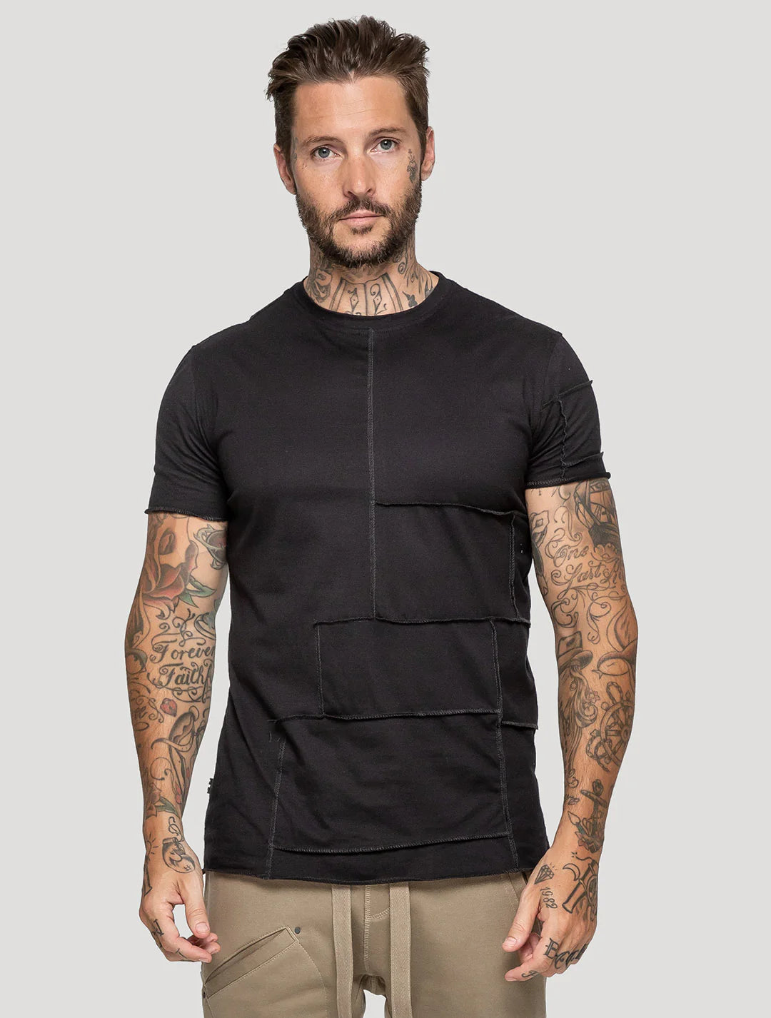 PATCHWORK T-Shirt In Black