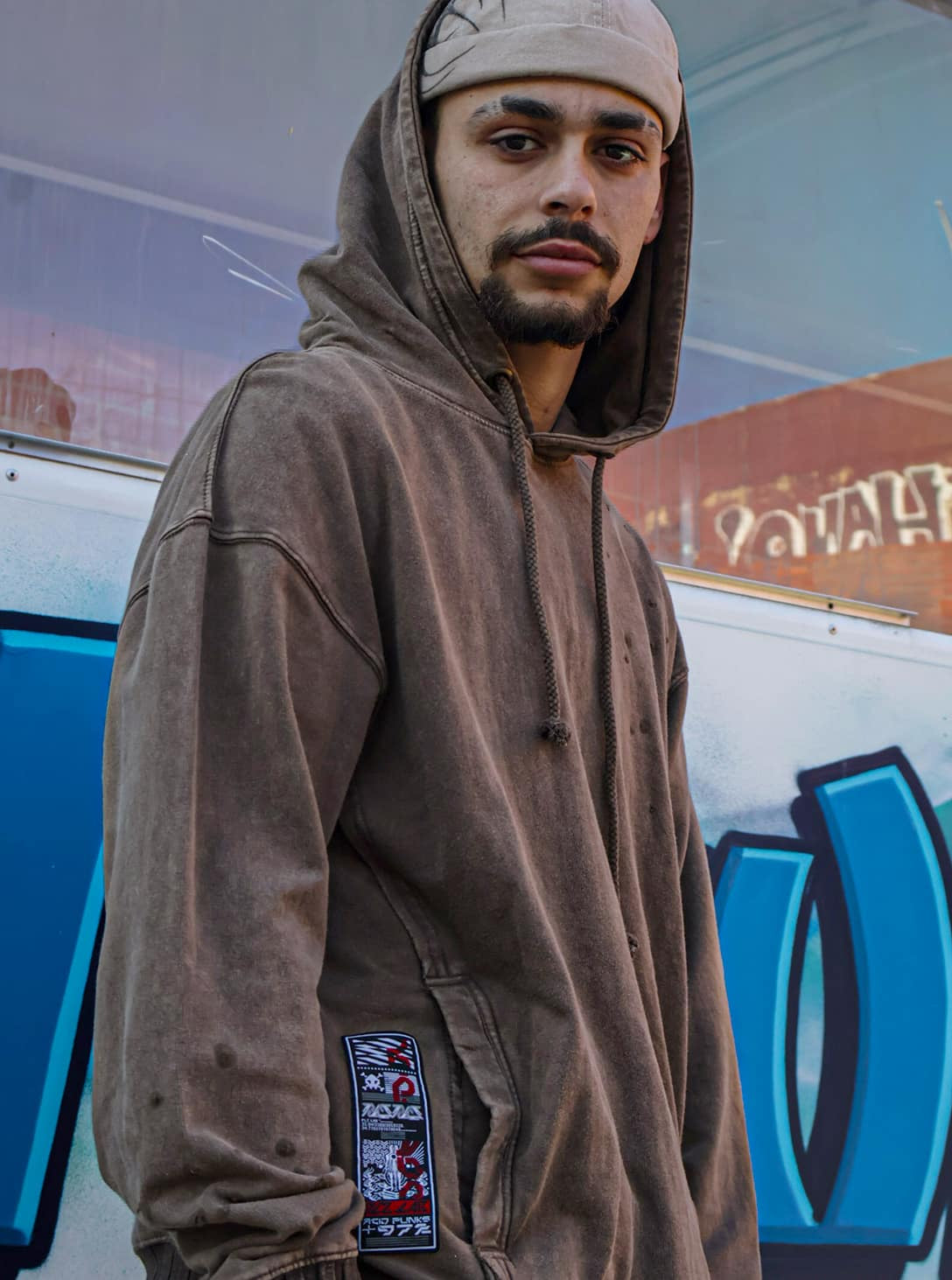 PAX Unisex Hood In Wash Brown