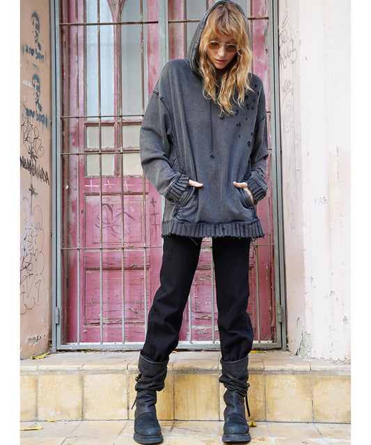 PAX UNISEX Hood In Wash Black