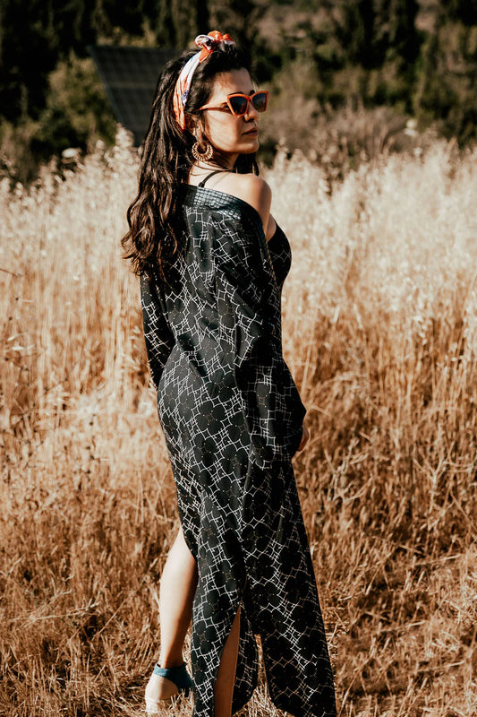 EA PRINT UNISEX LONG KIMONO