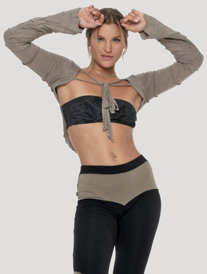 PECOA Hooded Shrug In Cement