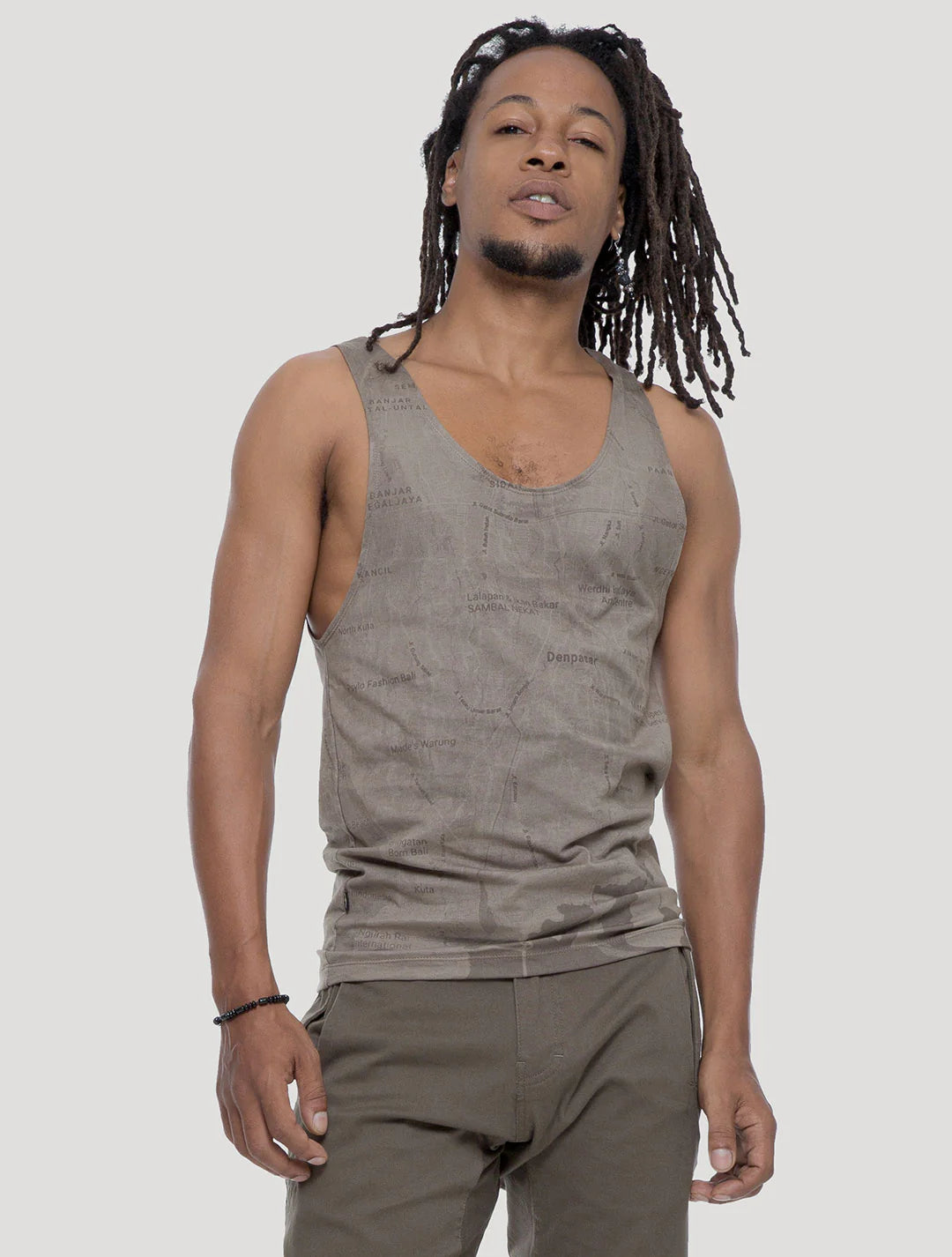 PETA Sleeveless Tee In Cement