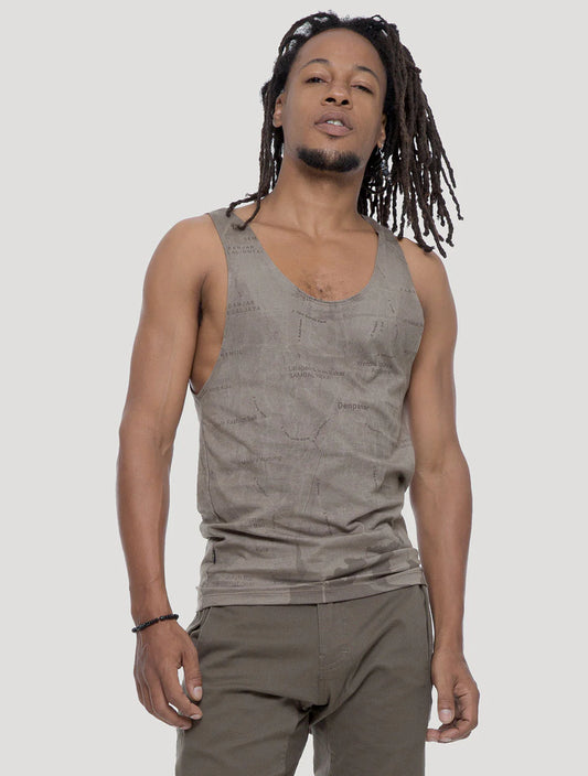 PETA Sleeveless Tee In Cement