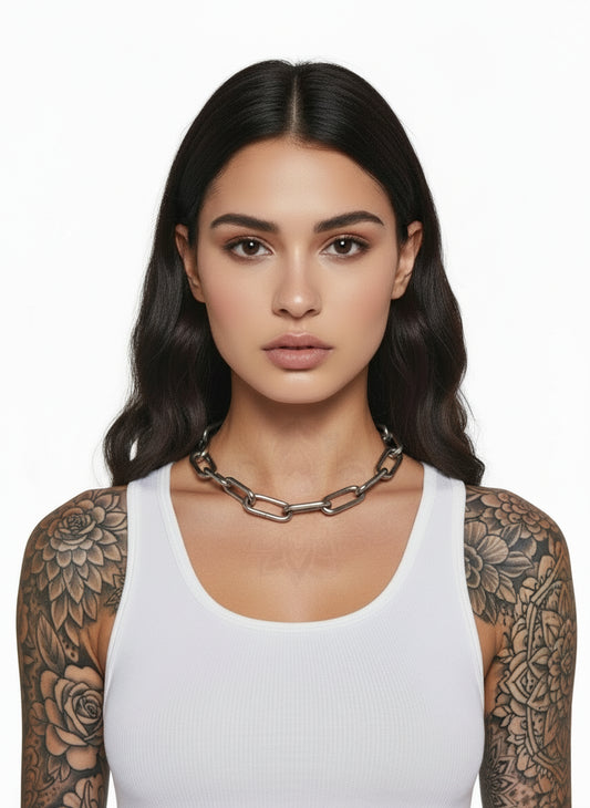 Chainlink Metal Choker – Silver