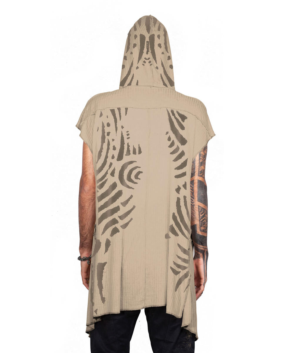 UNISEX SAND TRIBE Kimono Vest In Sand