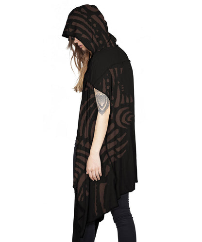 UNISEX SAND TRIBE Kimono Vest In Black