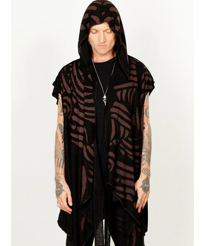 UNISEX SAND TRIBE Kimono Vest In Black