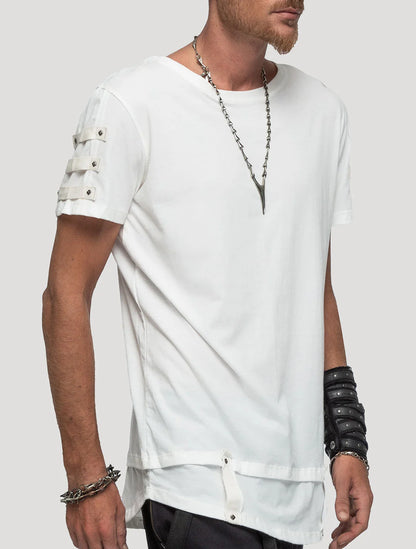 Slashed T-Shirt In White