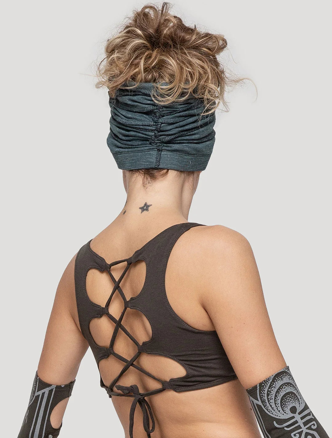 SLUB Unisex Bandana Beanie In Teal