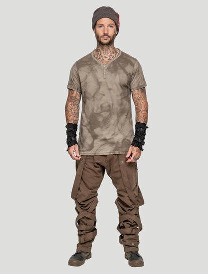 SMOKY HENLEY T-Shirt In Cement