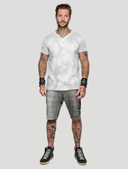 SMOKY HENLEY T-Shirt In Off-White