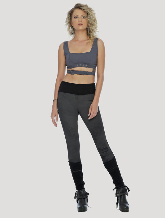 SOLO Wrap Crop top In Gas Blue