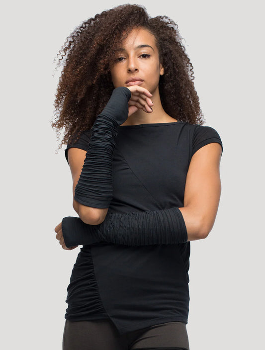 SLASHED Gloves In Black
