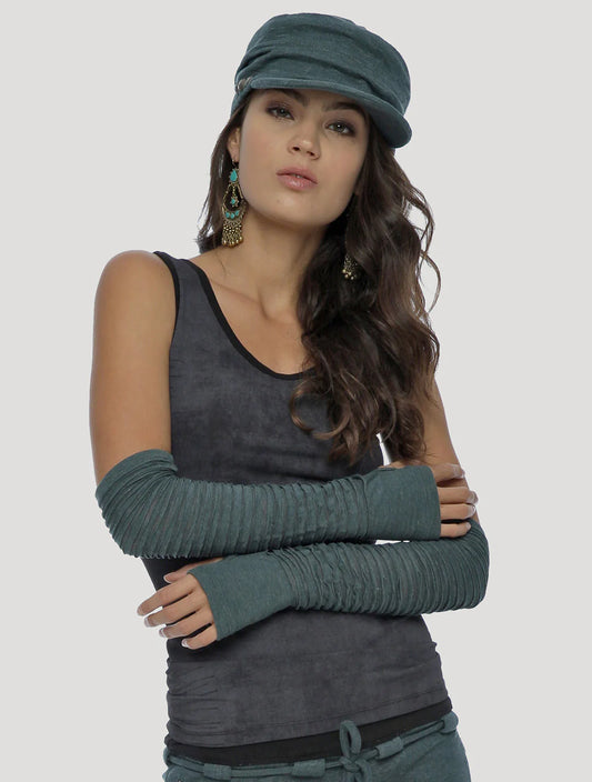 SLASHED Gloves In Teal