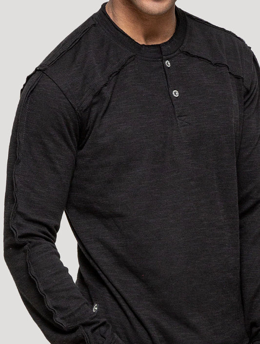 SLUB Jumper Tee In Black