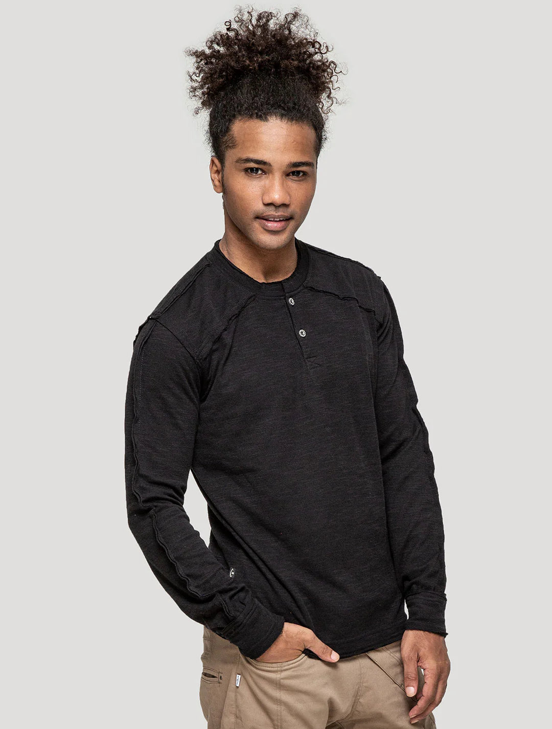 SLUB Jumper Tee In Black