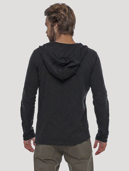 SLIT Hooded Jumper In Black