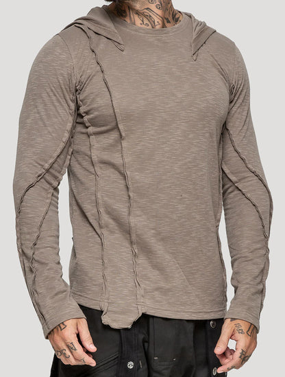 SLIT Hooded Jumper In Cement
