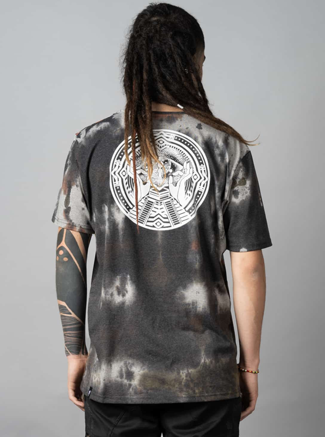 SOLOS T-Shirt In Rust Grey Tie-Dye