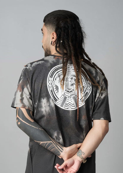 SOLOS T-Shirt In Rust Grey Tie-Dye