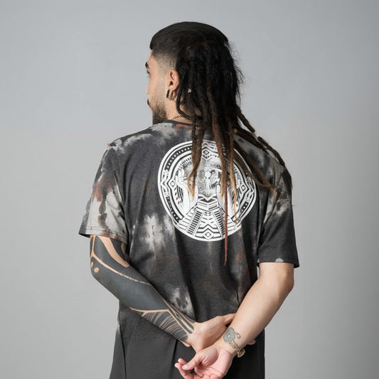 SOLOS T-Shirt In Rust Grey Tie-Dye
