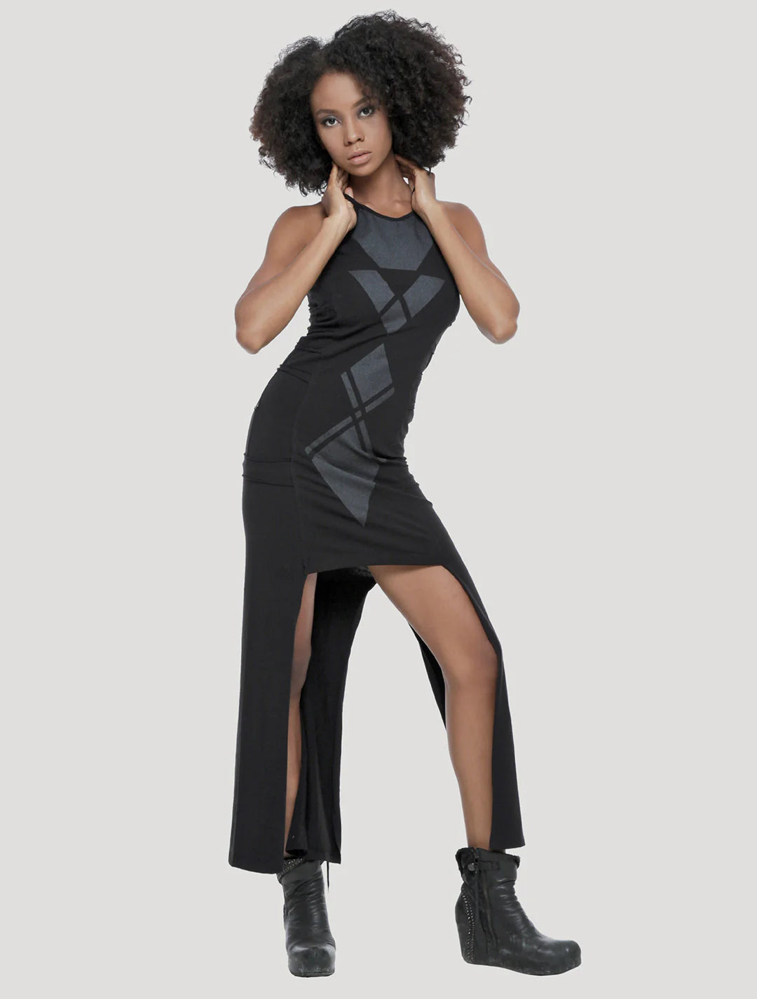 STELLAR RMX SLASHED Long Dress