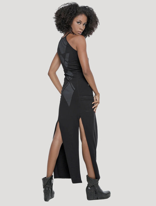 STELLAR RMX SLASHED Long Dress