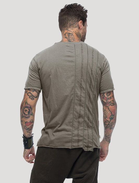 SERIAL Asymmetric T-Shirt In Cement