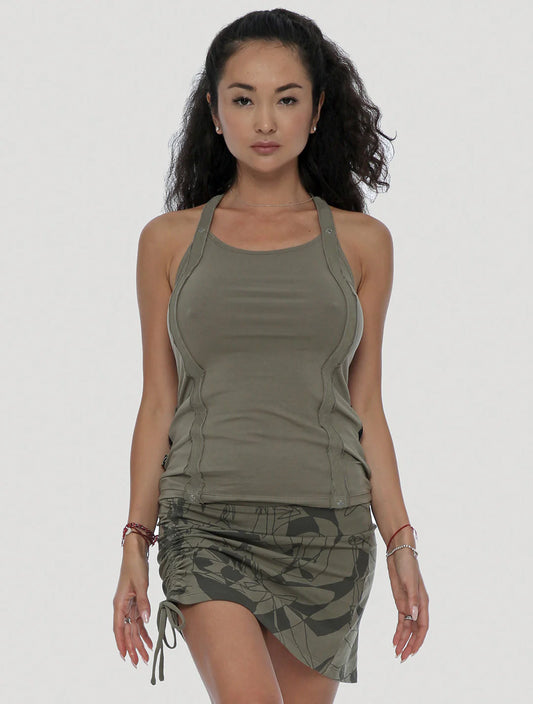 Straps Rmx Top In Cement