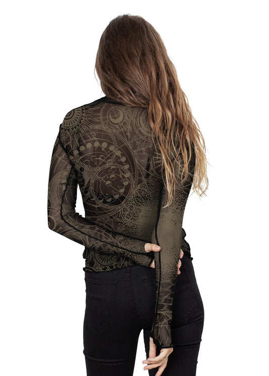 TAKARA NET Long Sleeve Top