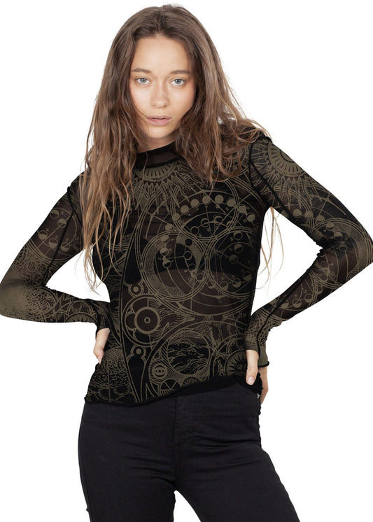 TAKARA NET Long Sleeve Top