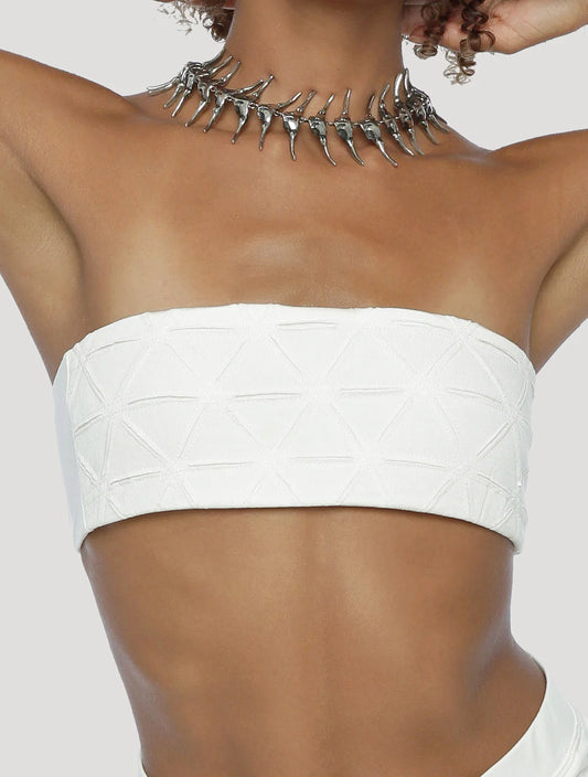 TIGA Boob Tube top In Off-White