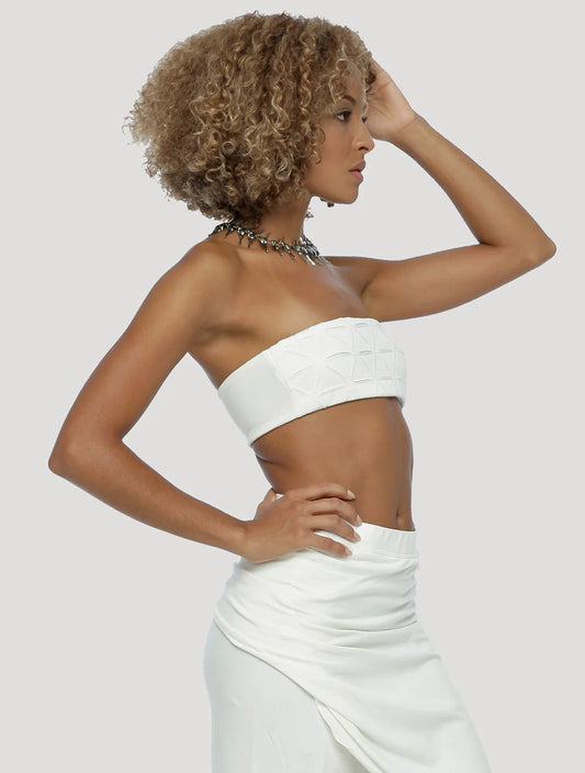 TIGA Boob Tube top In Off-White