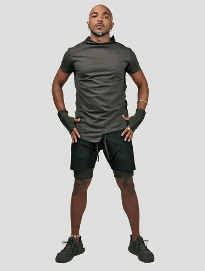 TULLE T-Shirt In Olive