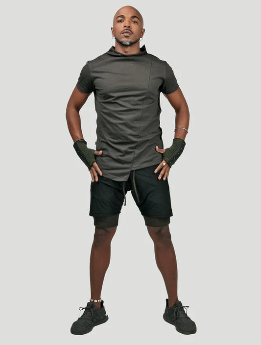 TULLE T-Shirt In Olive