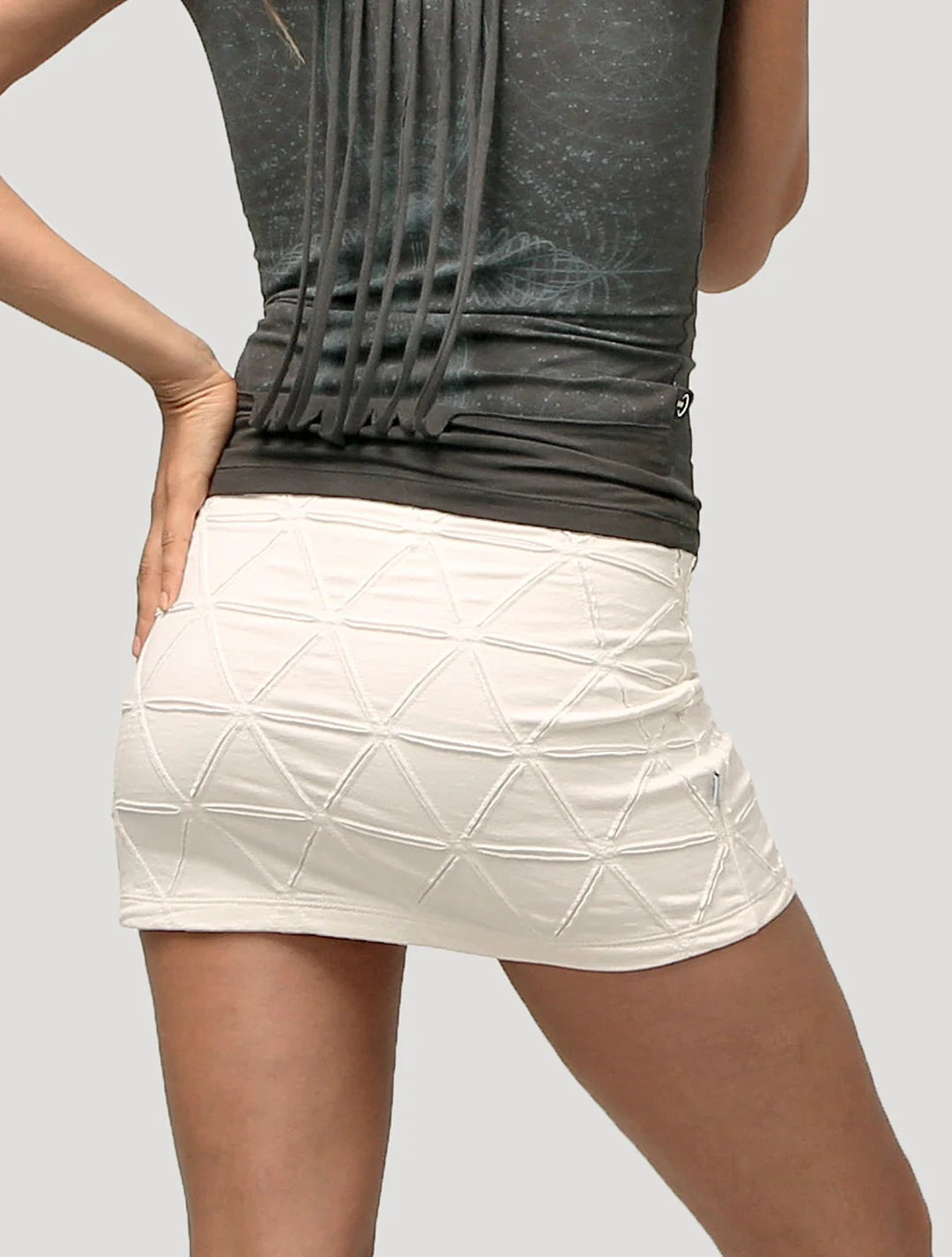 TANGLED Mini Skirt In Off-White