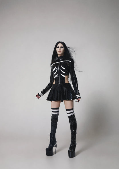 VINYL MINI DRESS SET