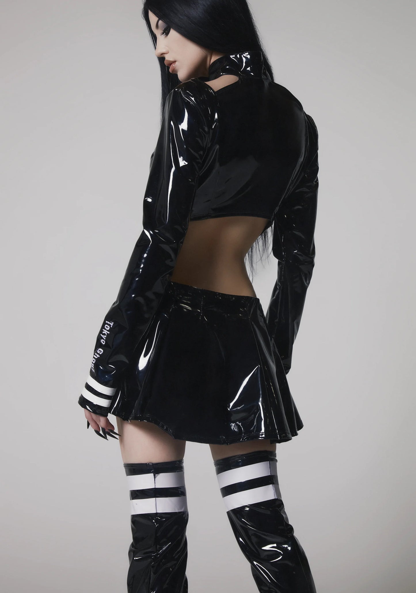 VINYL MINI DRESS SET