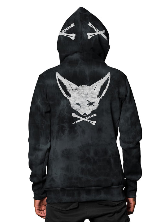 Twizy UNISEX Hood In Black Tie-Dye
