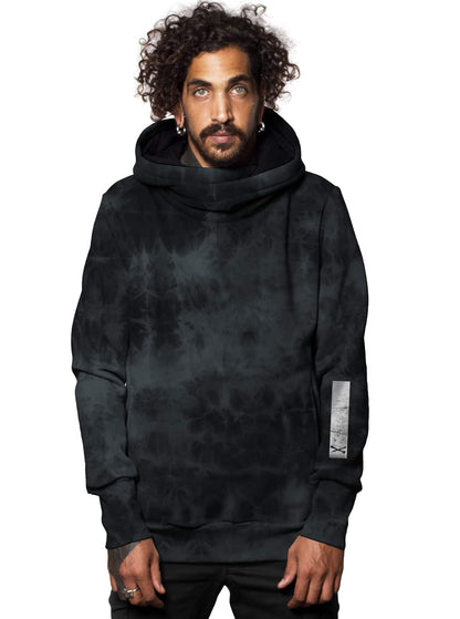 Twizy UNISEX Hood In Black Tie-Dye