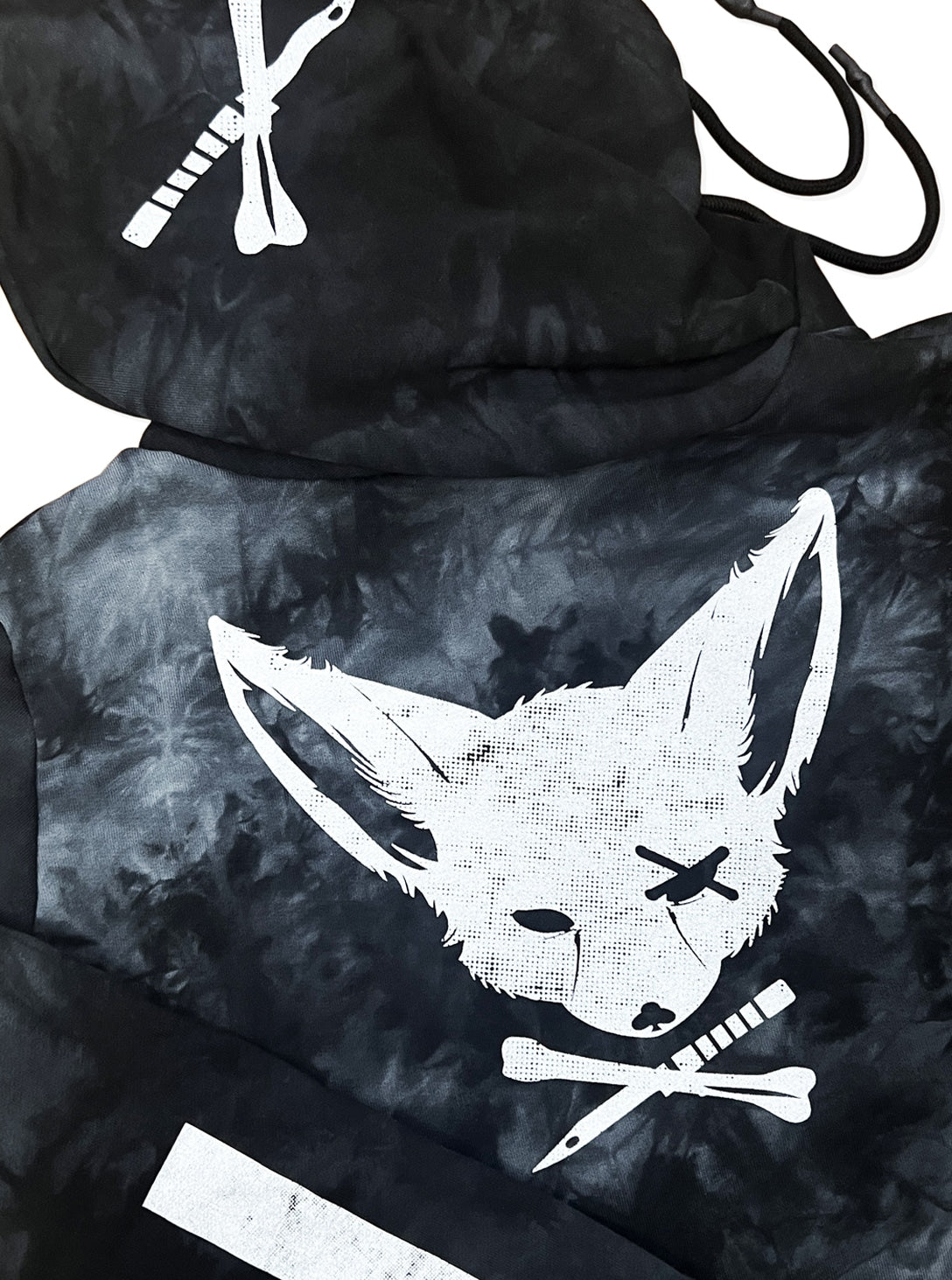 Twizy UNISEX Hood In Black Tie-Dye