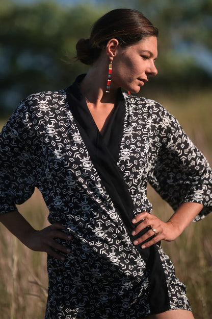 FALUJA Print Short Kimono