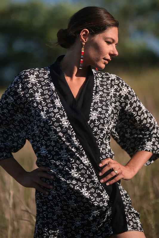 FALUJA Print Short Kimono