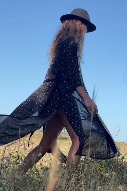 FIREWORKS UNISEX LONG KIMONO